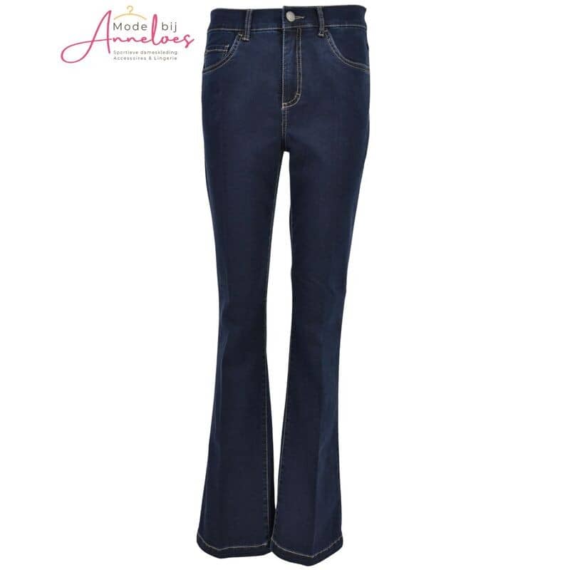 Anna Montana jeans 1297 Finja flared Blue Black - Mode bij Anneloes Anna Montana jeans 1297 Finja flared Blue Black - Mode bij Anneloes